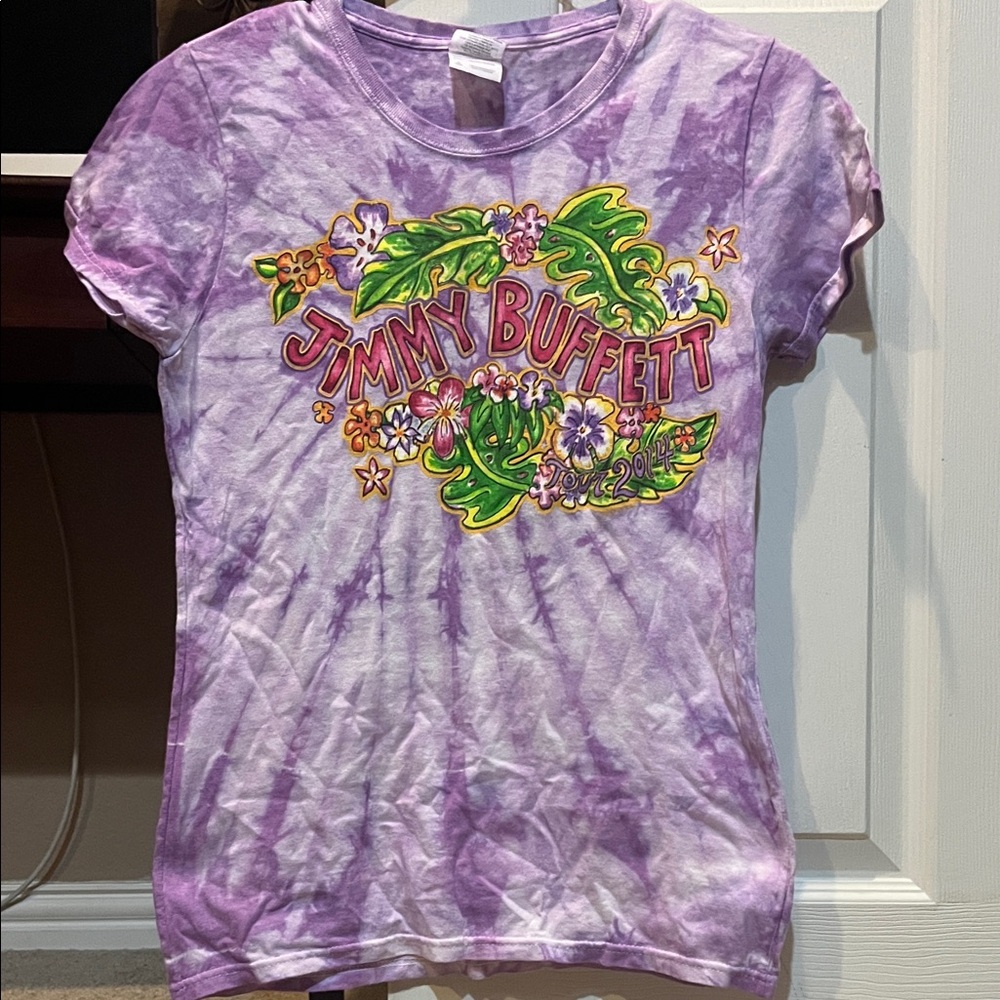 Jimmy Buffett Vintage Tour 2014 concert  Purple Tie-Dye T-Shirt